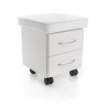 TABORET KOSMETYCZNY DO PEDICURE DWIE SZUFLADY