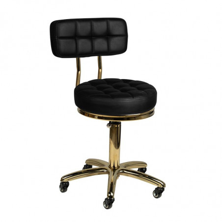 TABORET KOSMETYCZNY GOLD AM-961 CZARNY