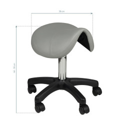 TABORET KOSMETYCZNY SIODŁO AM-301 GREY