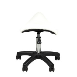 TABORET KOSMETYCZNY SIODŁO AM-301 WHITE