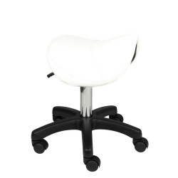 TABORET KOSMETYCZNY SIODŁO AM-301 WHITE