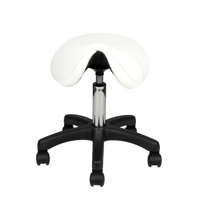 TABORET KOSMETYCZNY SIODŁO AM-301 WHITE