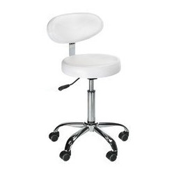 Taboret kosmetyczny z opar. BD-9934 biały 