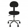 TABORET KOSMETYCZNY Z OPARCIEM AM-9934 BLACK 