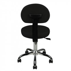 TABORET KOSMETYCZNY Z OPARCIEM AM-9934 BLACK 