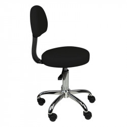 TABORET KOSMETYCZNY Z OPARCIEM AM-9934 BLACK 