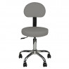 TABORET KOSMETYCZNY Z OPARCIEM AM-9934 GREY
