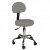 TABORET KOSMETYCZNY Z OPARCIEM AM-9934 GREY