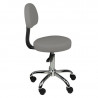 TABORET KOSMETYCZNY Z OPARCIEM AM-9934 GREY