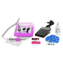 ZESTAW F-14 FREZARKA JD500 PINK + KREM DO RĄK 360 ML + KAPTURKI + NOŚNIK   