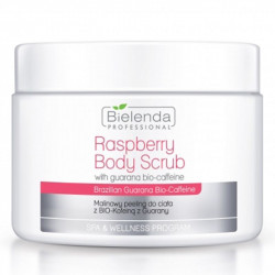 ActivShop BIELENDA Malinowy peeling do ciała z BIO-Kofeiną z Guarany 550g 