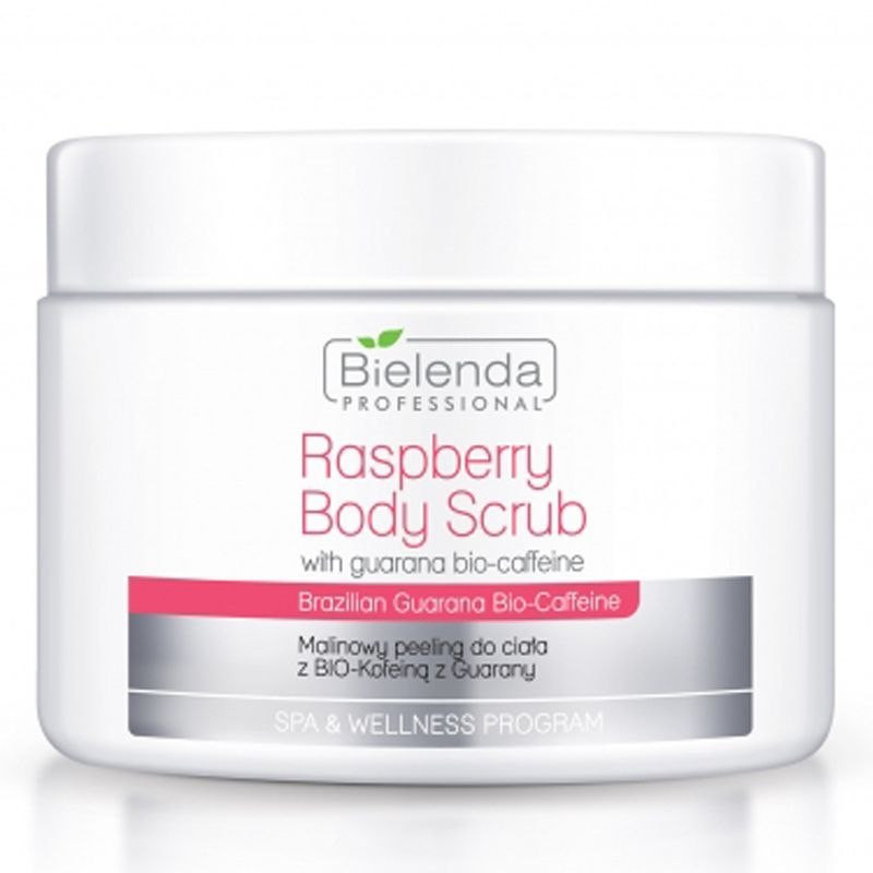 ActivShop BIELENDA Malinowy peeling do ciała z BIO-Kofeiną z Guarany 550g 