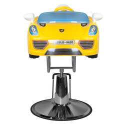 ActivShop FOTEL FRYZJERSKI DZIECIĘCY SAMOCHODZIK PORSCHE B041C ŻÓŁTY 