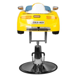 ActivShop FOTEL FRYZJERSKI DZIECIĘCY SAMOCHODZIK PORSCHE B041C ŻÓŁTY 