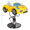 ActivShop FOTEL FRYZJERSKI DZIECIĘCY SAMOCHODZIK PORSCHE B041C ŻÓŁTY 