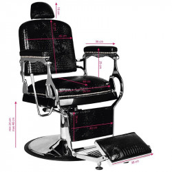 ActivShop GABBIANO FOTEL BARBERSKI ALFREDO CZARNY 