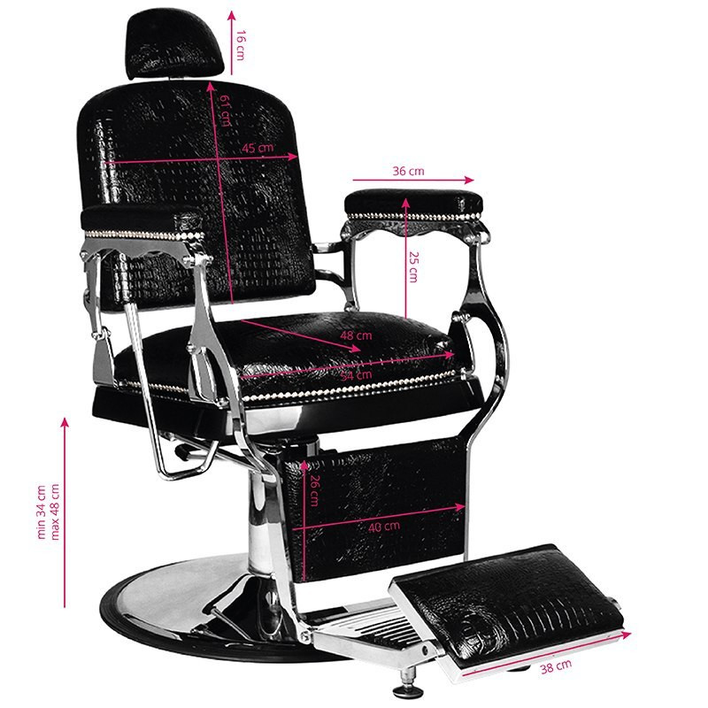 ActivShop GABBIANO FOTEL BARBERSKI ALFREDO CZARNY 