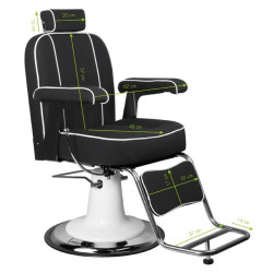 ActivShop GABBIANO FOTEL BARBERSKI AMADEO CZARNY 