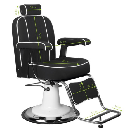 ActivShop GABBIANO FOTEL BARBERSKI AMADEO CZARNY 