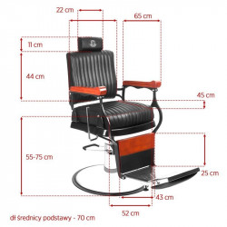 ActivShop GABBIANO FOTEL BARBERSKI MASTER CZARNY 
