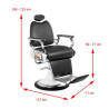 ActivShop GABBIANO FOTEL BARBERSKI MOTO STYLE CZARNY 