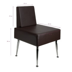 ActivShop GABBIANO FOTEL DO POCZEKALNI D-23 BRĄZOWY 