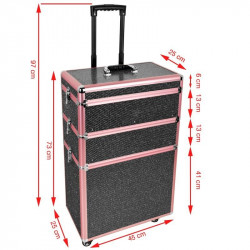 ActivShop KUFER GLAMOUR 9023 CZARNY CRYSTAL 